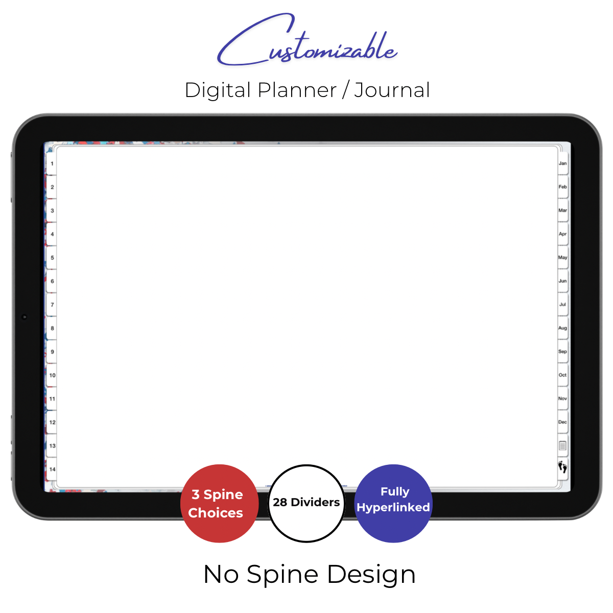 Customizable Digital Planner / Journal - Stars