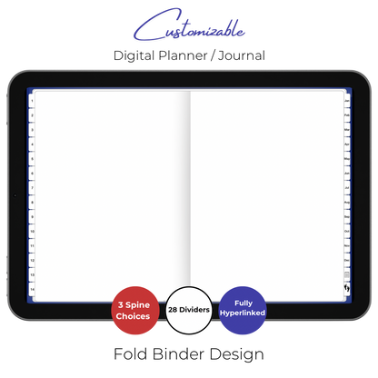Customizable Digital Planner / Journal - Faded Flag Design